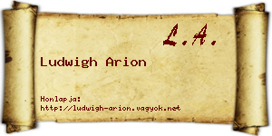 Ludwigh Arion névjegykártya